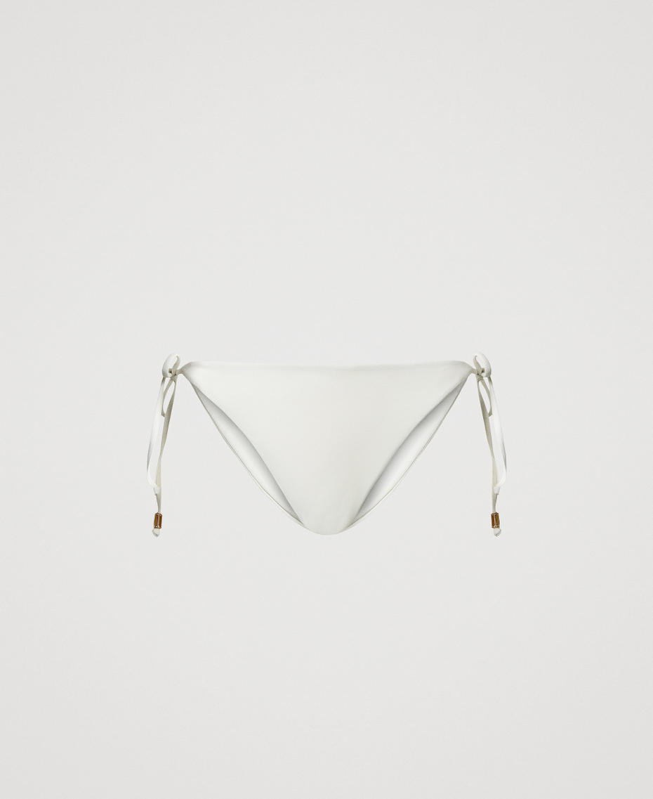 Thong bikini bottom with ties Mother Of Pearl Woman 251LBMY89_00059_S0