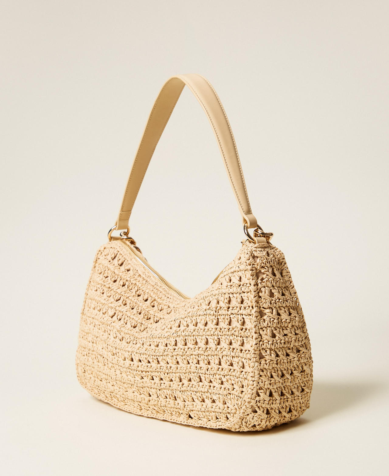 Large crocheted raffia Liliane bag Straw Woman 261TD8080_00193_03