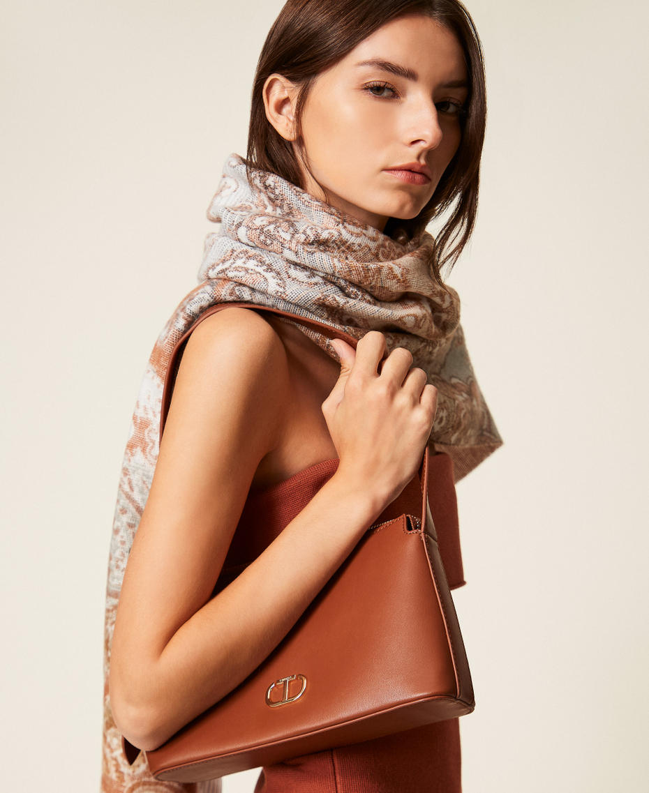 Shoulder bag with logo Leather Brown Woman 252TB7023_00057_T0