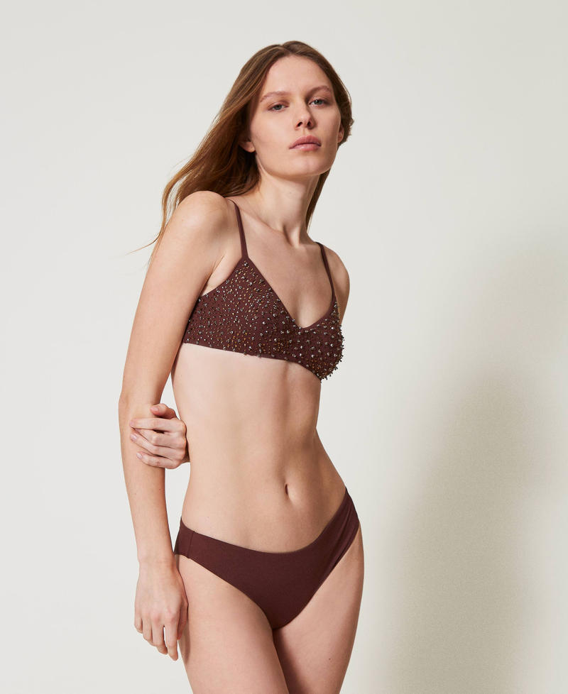 Bikinihose mit Oval T Brown Stone Frau 251LBMA66_12133_02