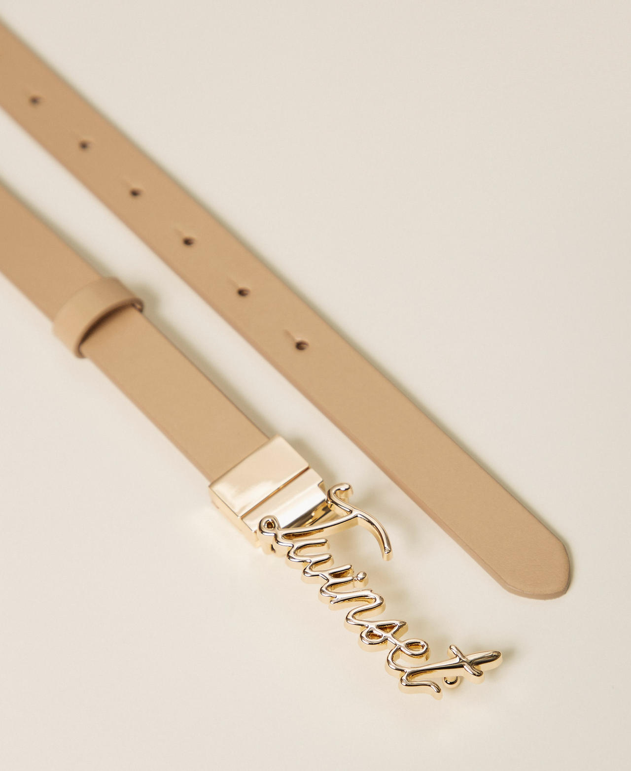 Reversible belt with logo Two-tone Delicate Sand/Peach Pink Woman 261TA4160_13344_02