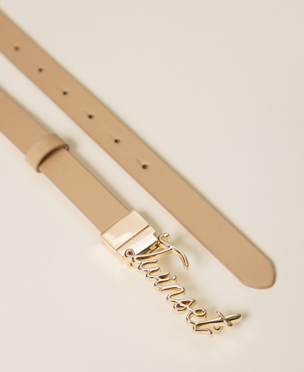 Reversible belt with logo Two-tone Delicate Sand/Peach Pink Woman 261TA4160_13344_02