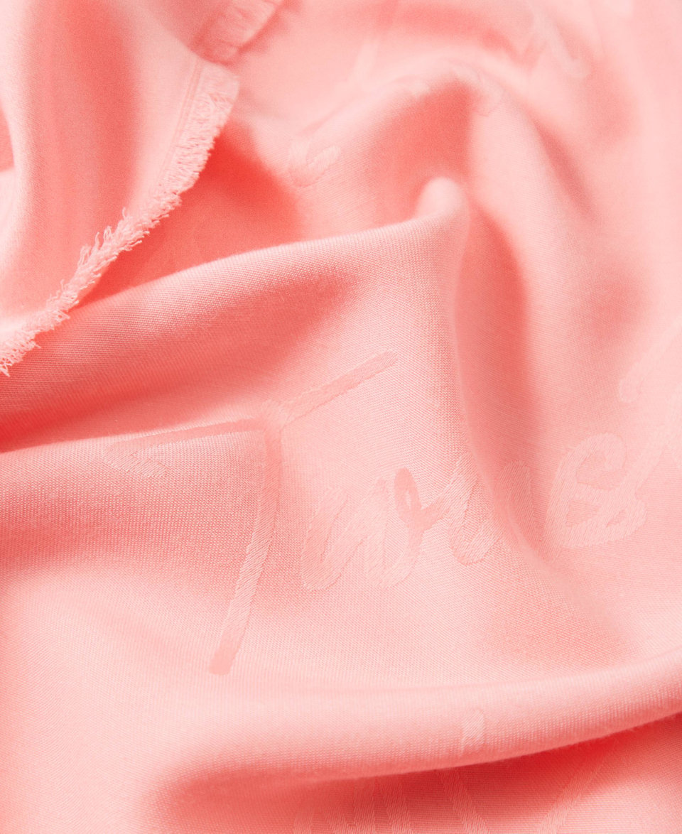 Jacquard keffiyeh with logo Peach Woman 251TA4220_12142_02