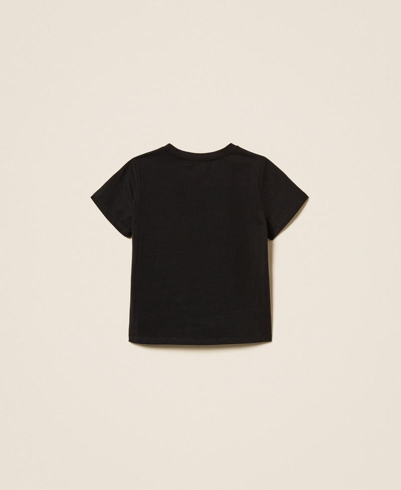 Regular fit T-shirt with embroidered logo Black Girl 261GJ2252_00006_S1