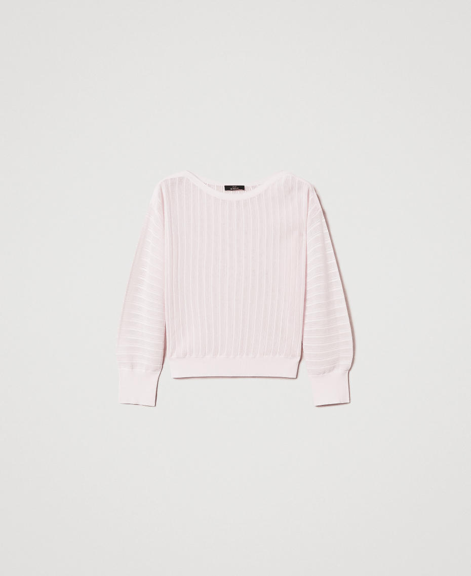 Jumper with kimono sleeves Tender Pink Pink Woman 251AP3050_00619_S0