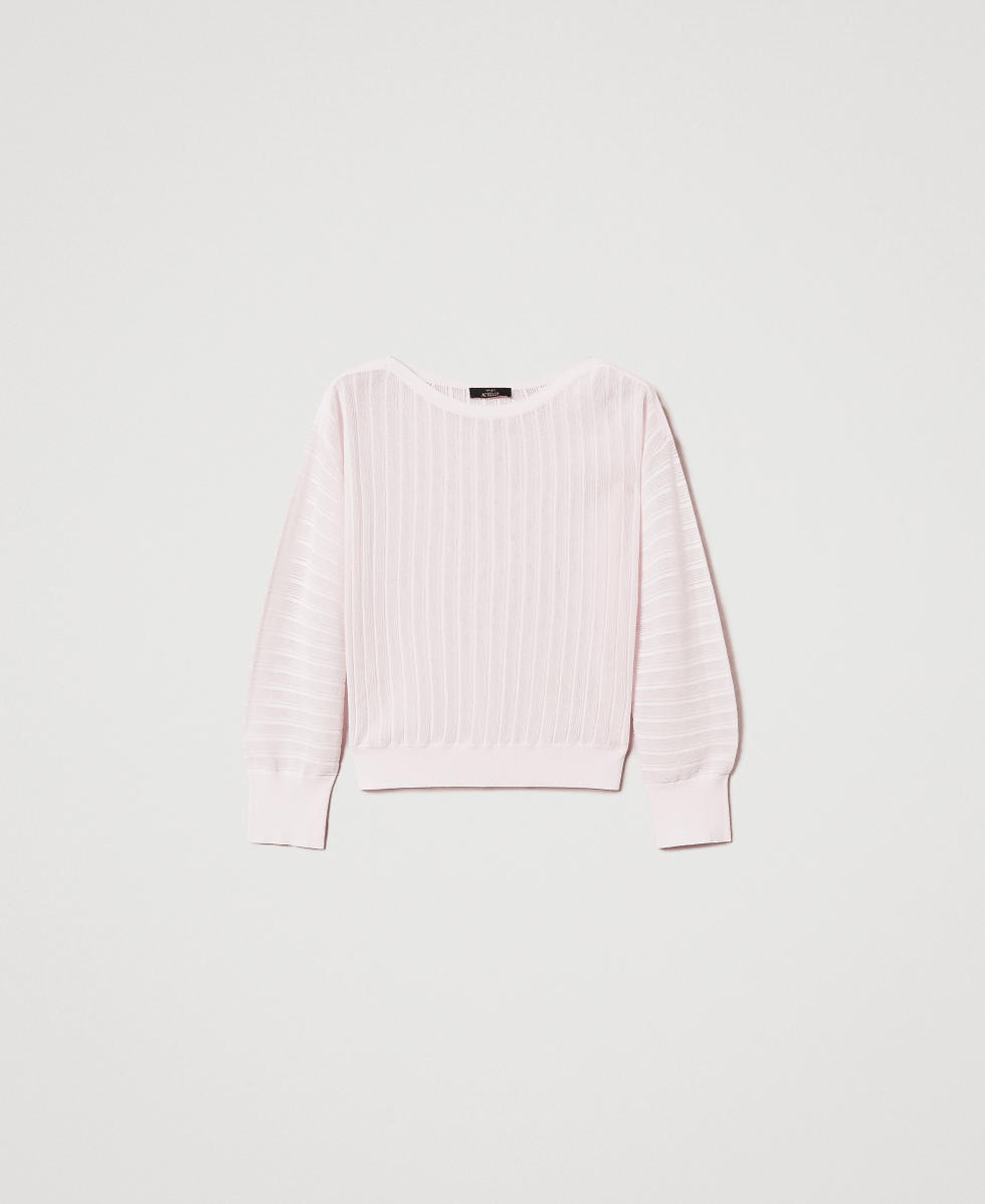 Jumper with kimono sleeves Tender Pink Pink Woman 251AP3050_00619_S0