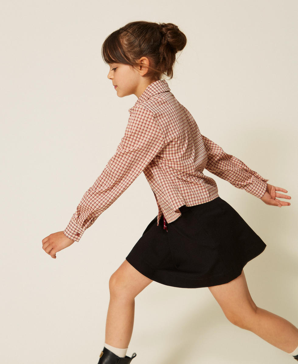 Chemise en popeline &agrave; carreaux