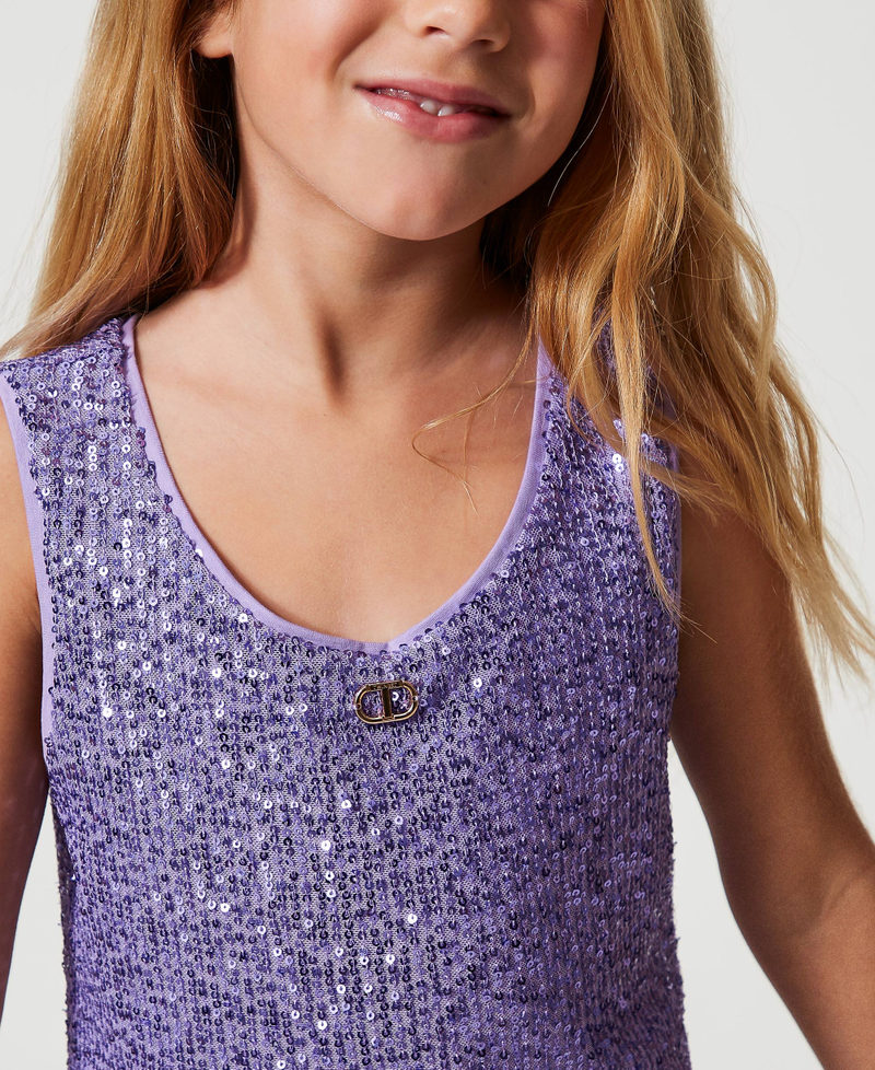 Top avec sequins all-over Pastel Violet Fille 251GJ2531_11862_04