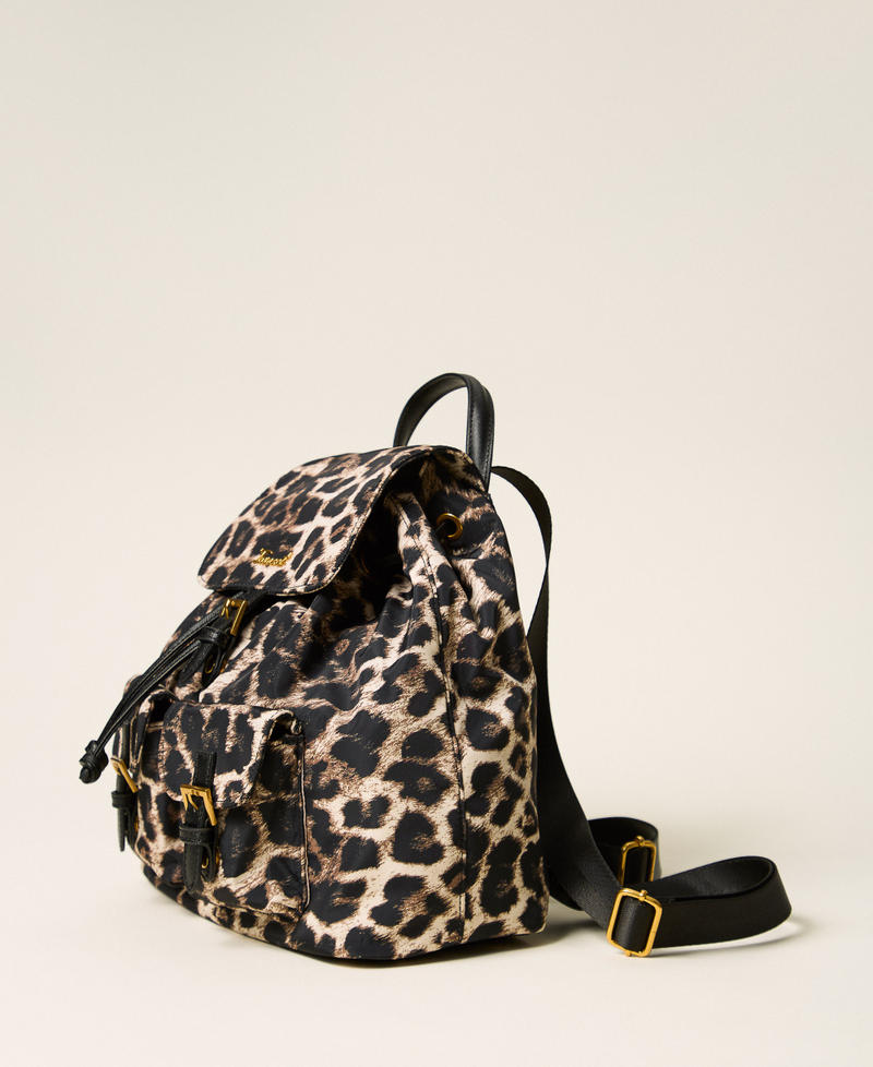 Animal print backpack Leopard Print Woman 262TD8071_02114_02