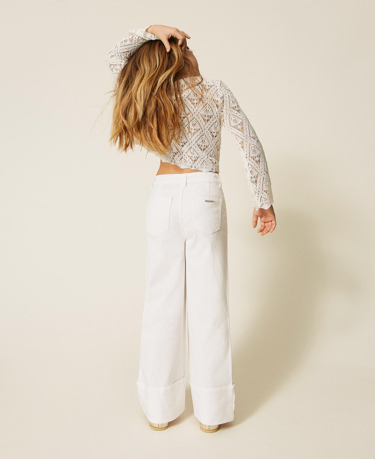 Pantalon ample en bull Off White Fille 261GJ2101_00526_03