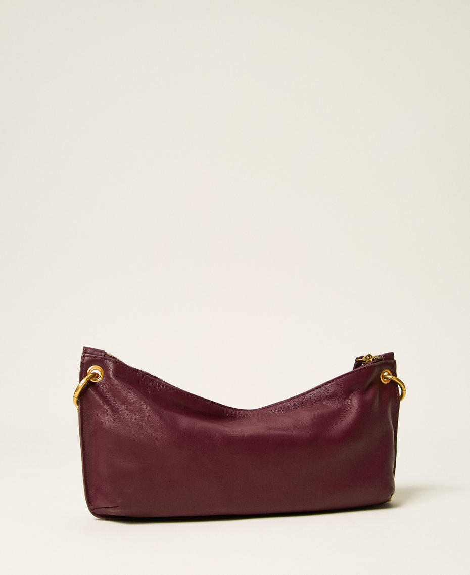 Hobo-Tasche aus Leder mit Quaste Bordeaux Frau 262TD8250_00020_04