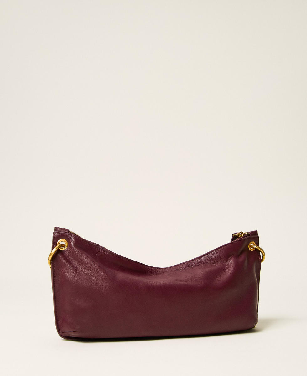 Borsa hobo in pelle con nappa Bordeaux Donna 262TD8250_00020_04