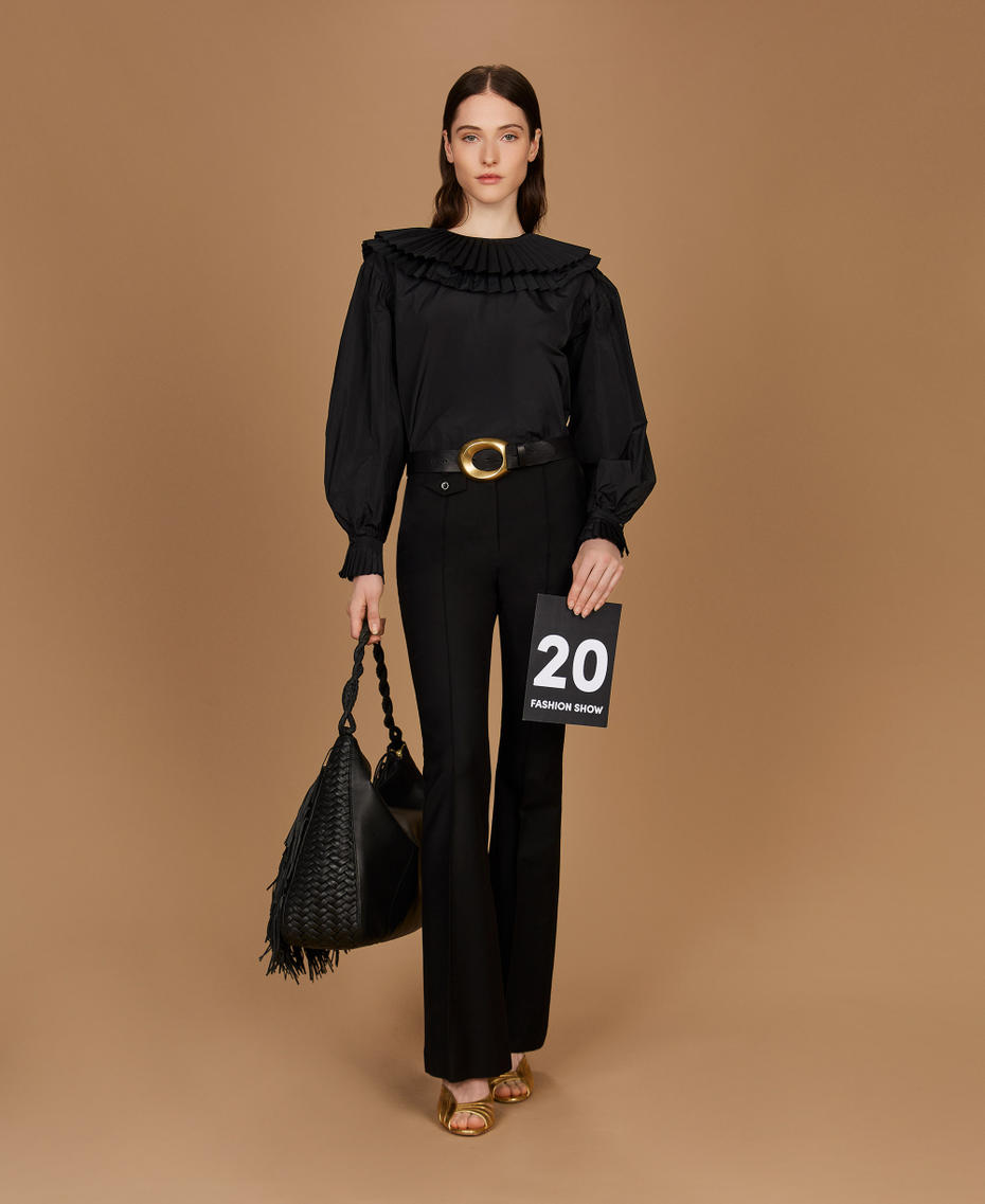 Pantalon évasé couture Noir Femme 252TS2061_00006_PS