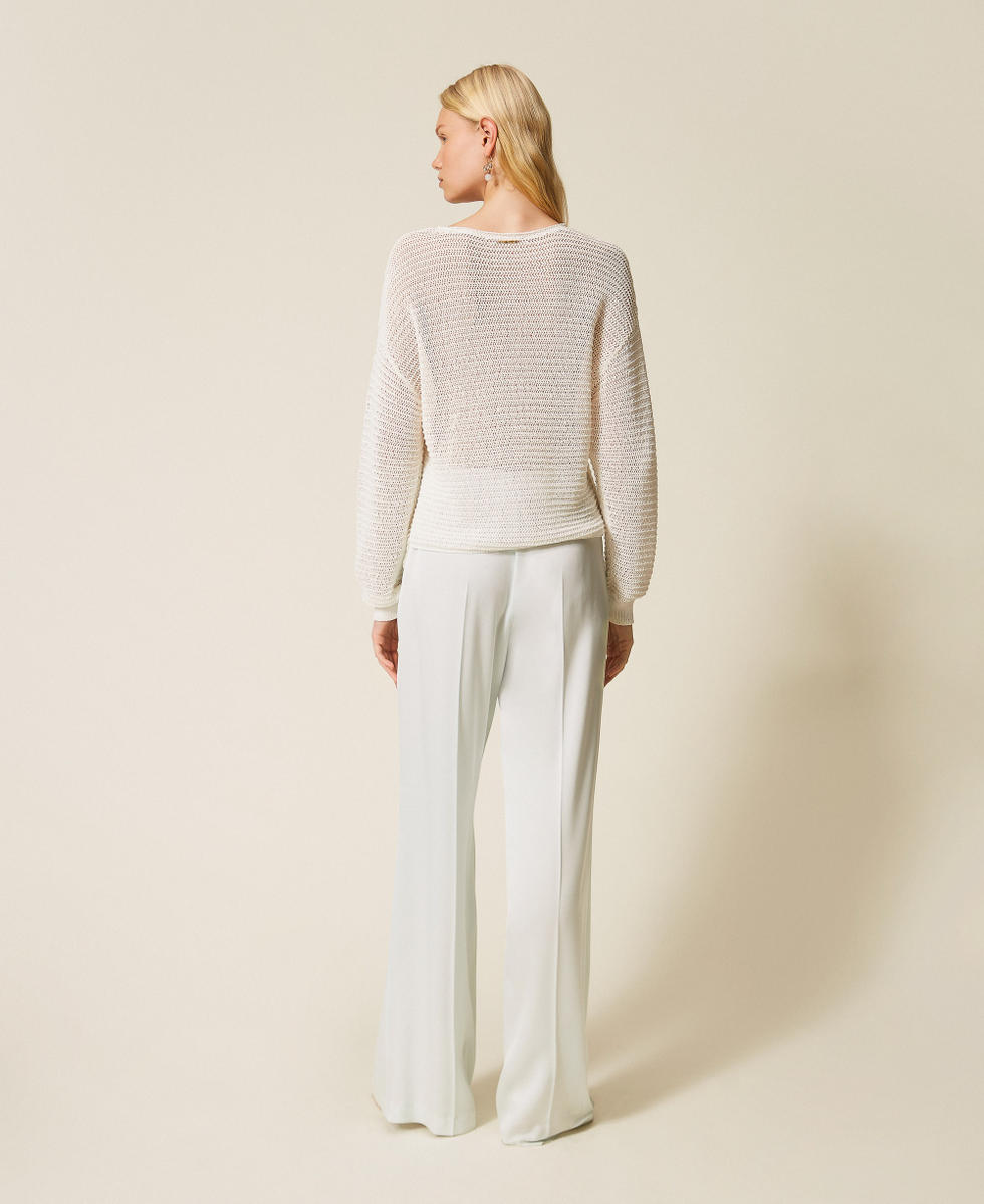 Pantalon ample en satin Bleu &laquo;&nbsp;Aqua&nbsp;&raquo; Femme 261TP2391_13162_03