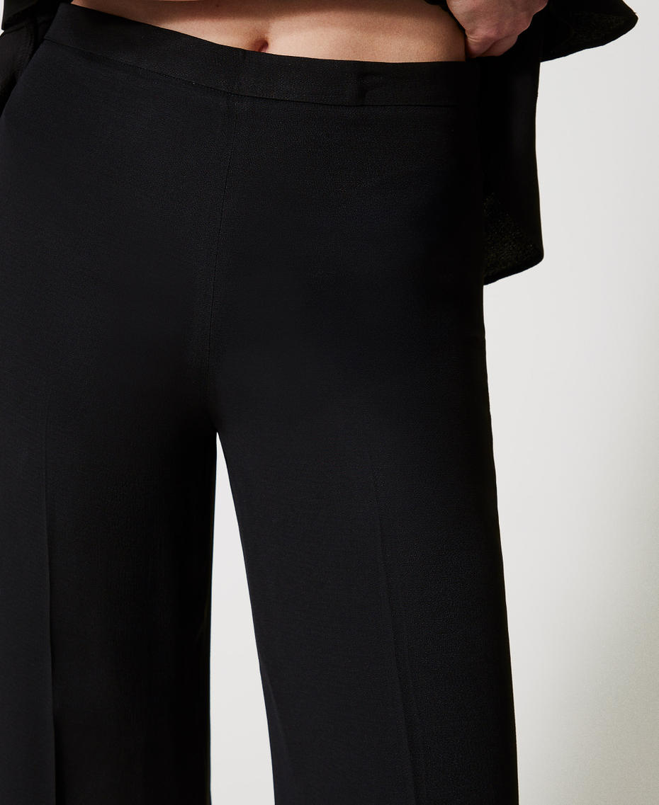 Satin palazzo trousers