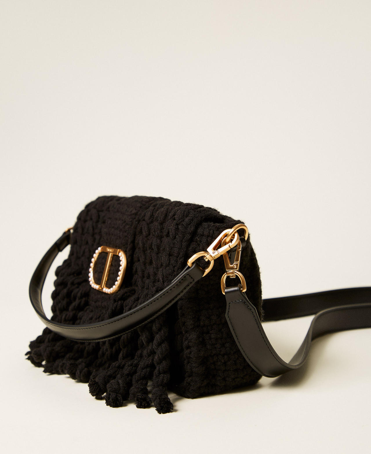Bolso bandolera tricot «Amie» Negro Mujer 252TD8190_00006_02