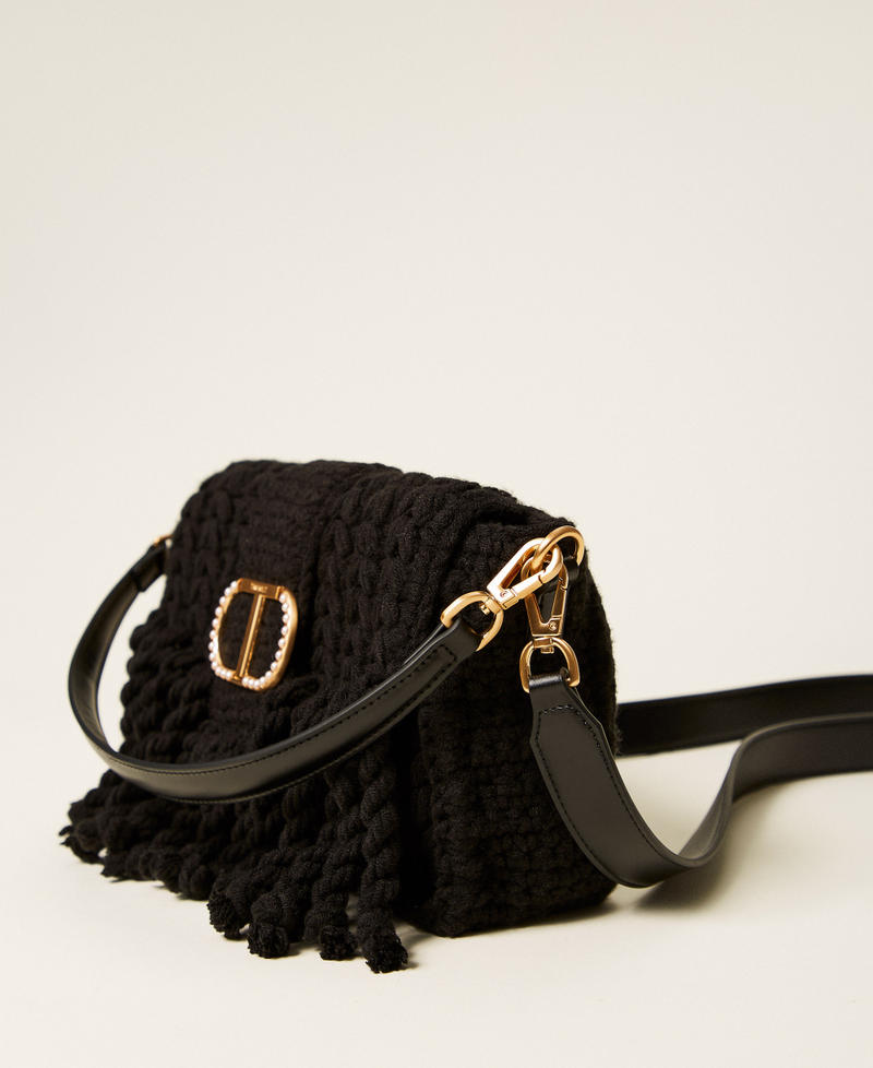 Bolso bandolera tricot «Amie» Negro Mujer 252TD8190_00006_02