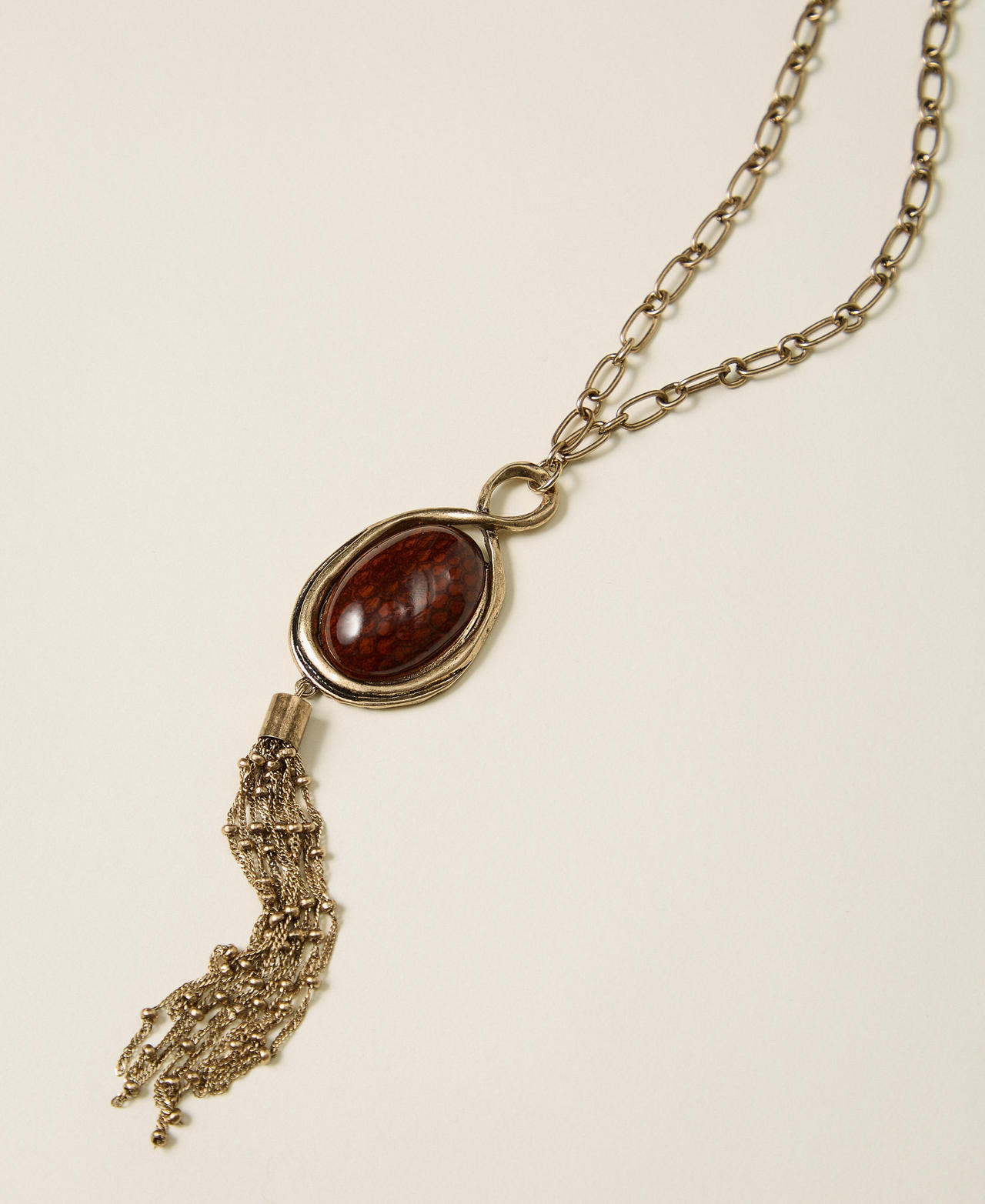 Collana lunga con pendente animalier Oro "Ottone invecchiato Ramato" Donna 262TO5350_04758_02