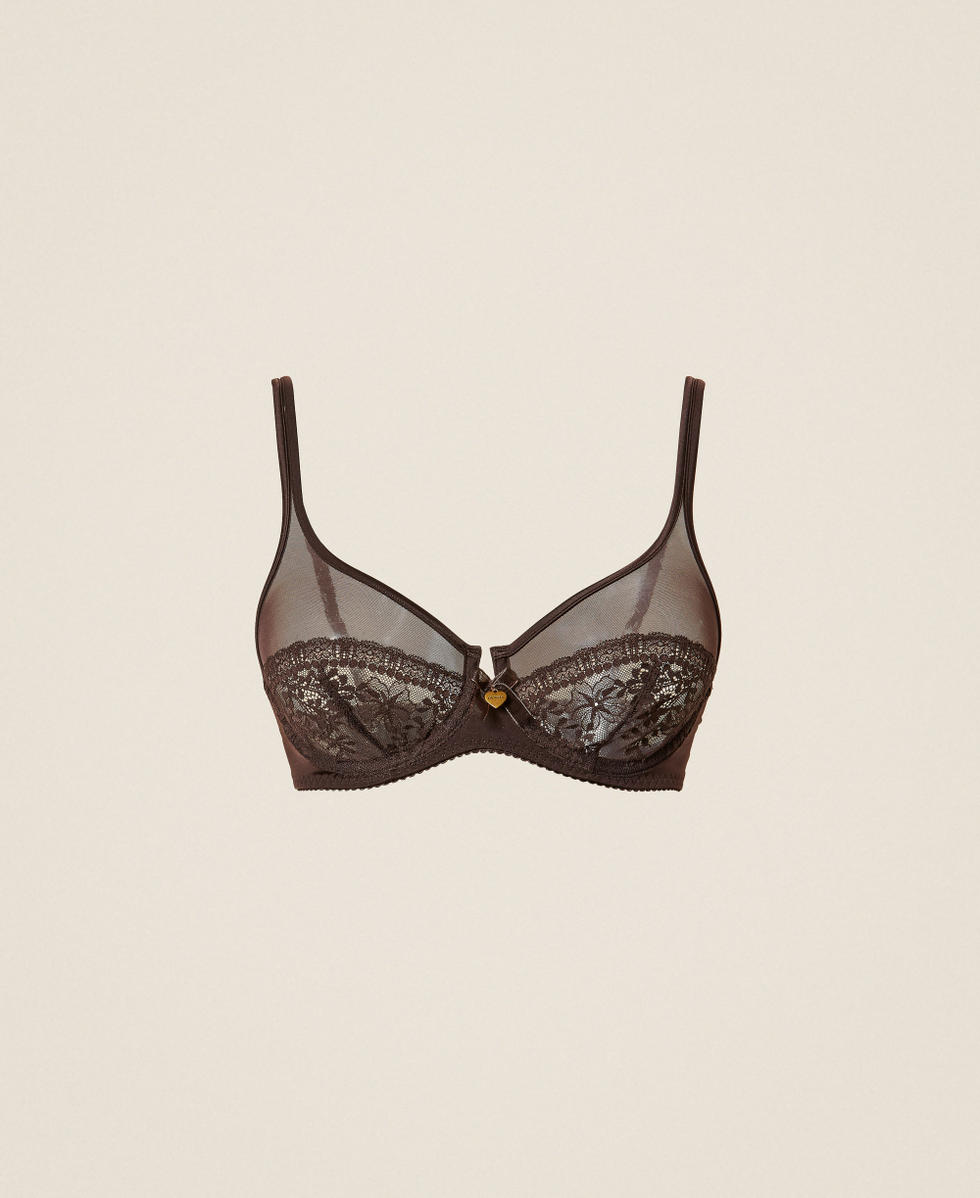 Soutien-gorge à armatures en dentelle et tulle