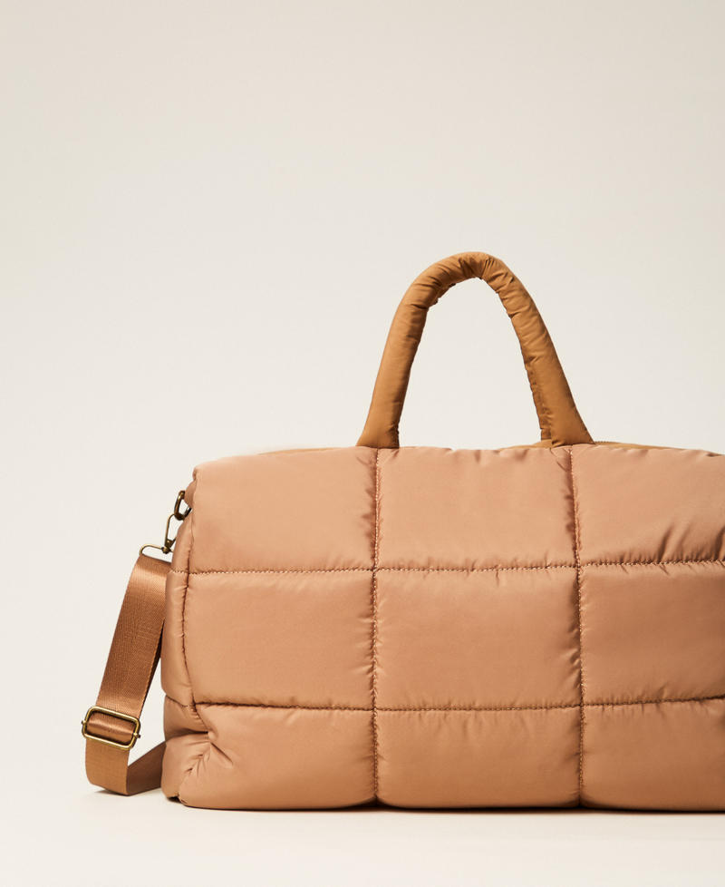 Quilted bag with shoulder strap Camel Woman 252LI7ABB_00044_03
