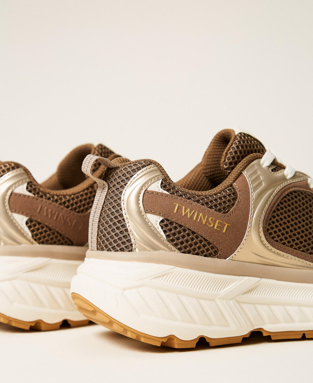 Fessura running trainers Khaki Woman 262TGT036_13165_03