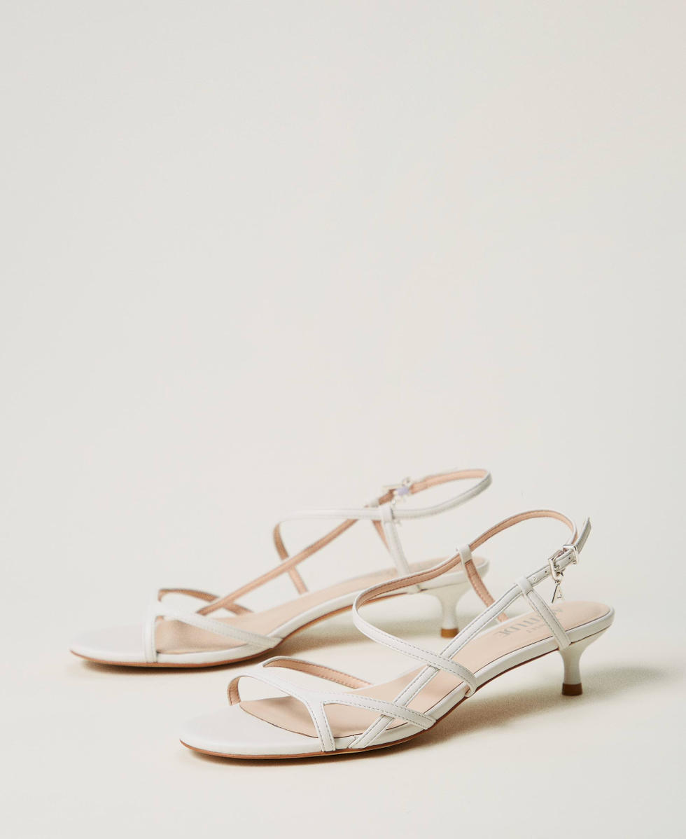 Sandals with straps and logo Sugar White Woman 251ACP014_00632_02