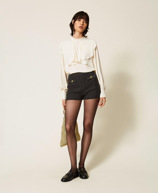 Silk blend cr&ecirc;pe de Chine blouse