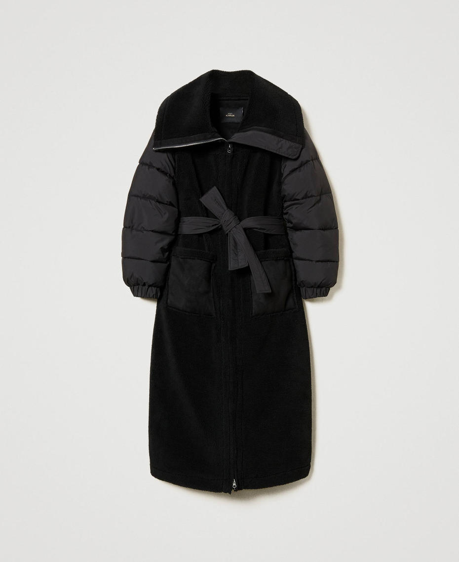 Padded faux fur coat Black Woman 242AT2230_00006_S0