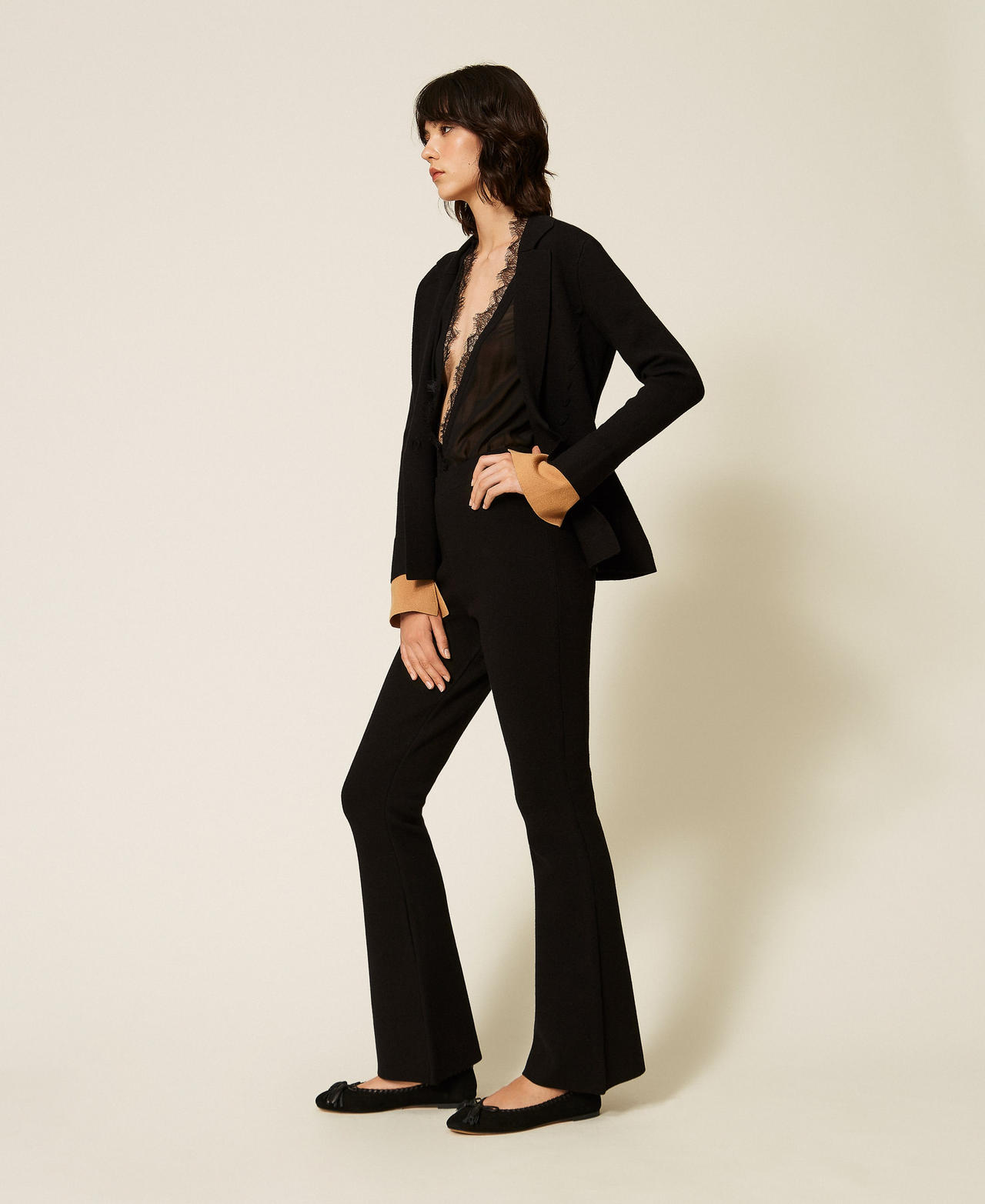 Actitude By Twinset Flared Knit Trousers