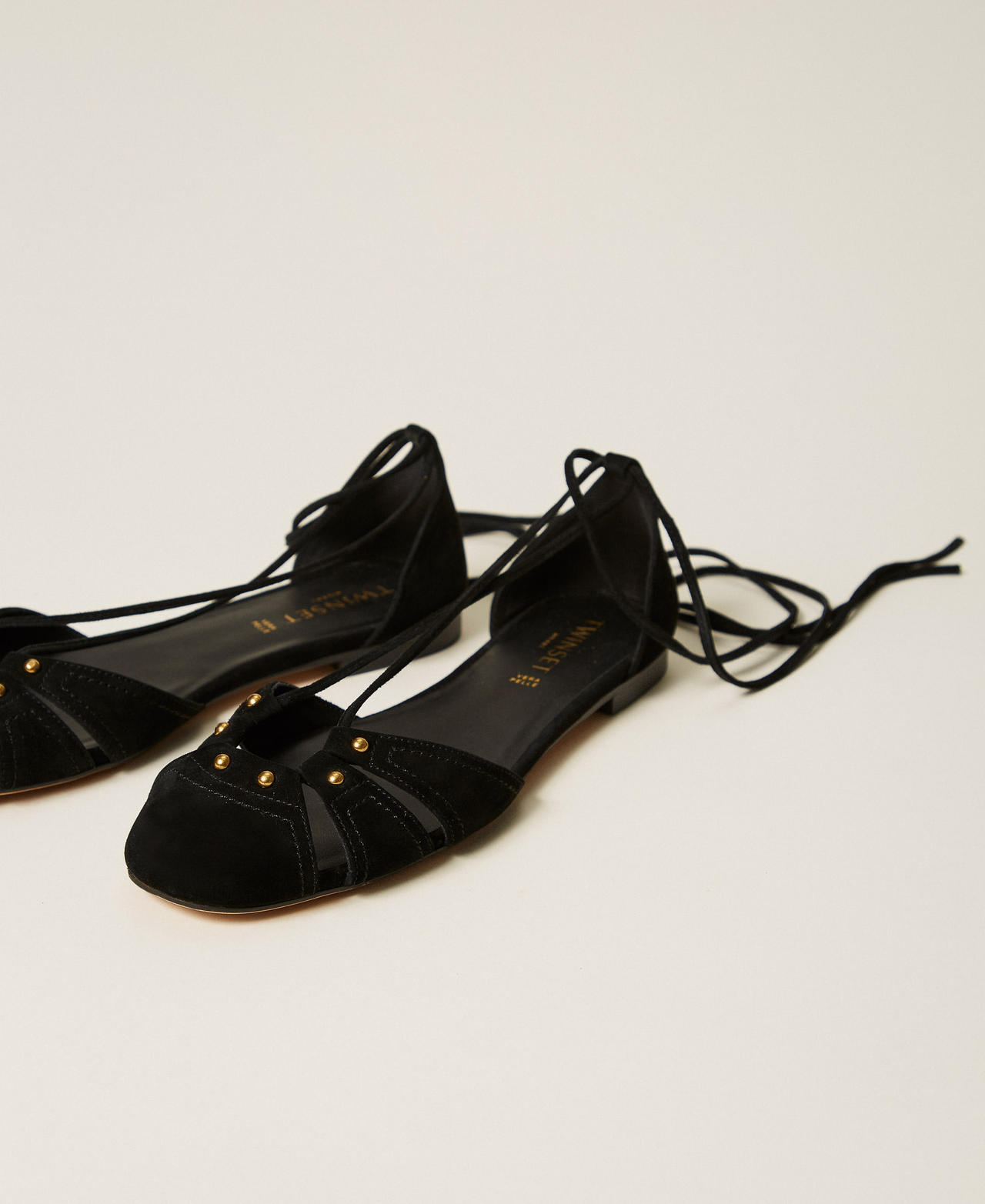 Suede ballet flats Black Woman 261TGT132_00006_02