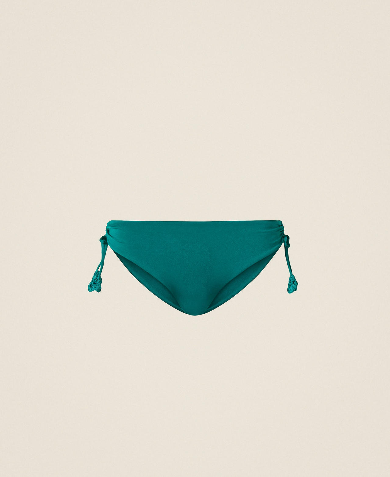 Twinset Beachwear - Bikini bottoms with crochet detail, "Light Emerald" Green, Size: III