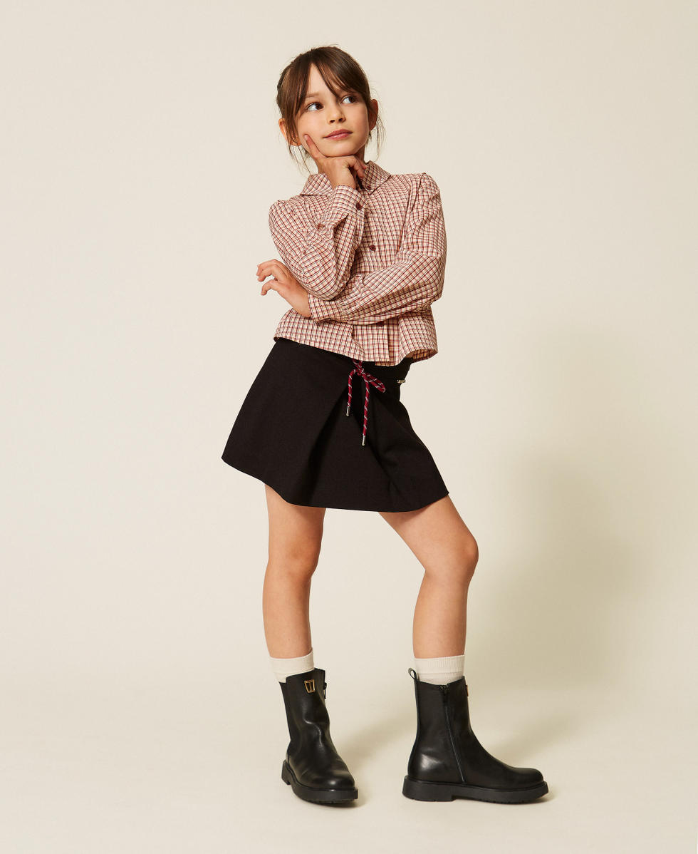 Chemise en popeline &agrave; carreaux