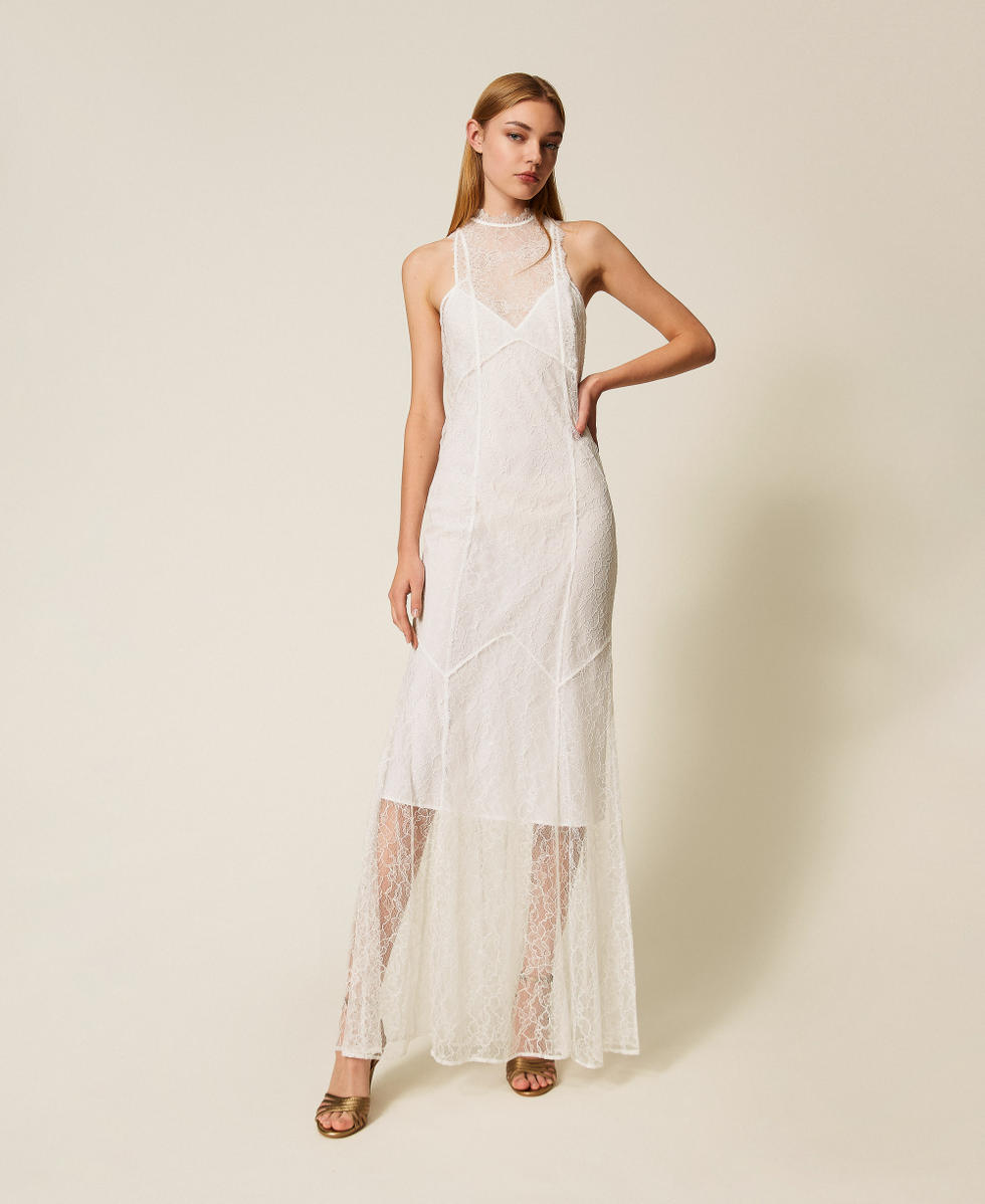 Long halter lace dress White Snow Woman 252TT2263_00282_01