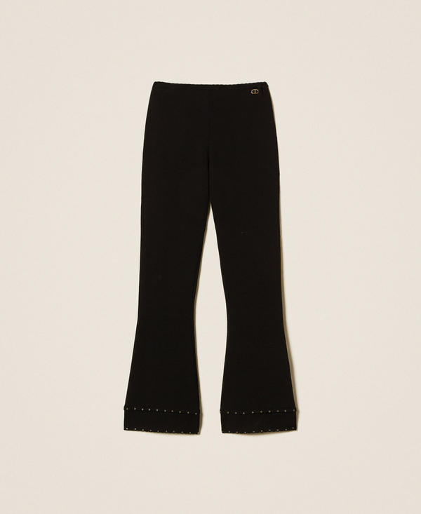 Pantalon en maille avec strass