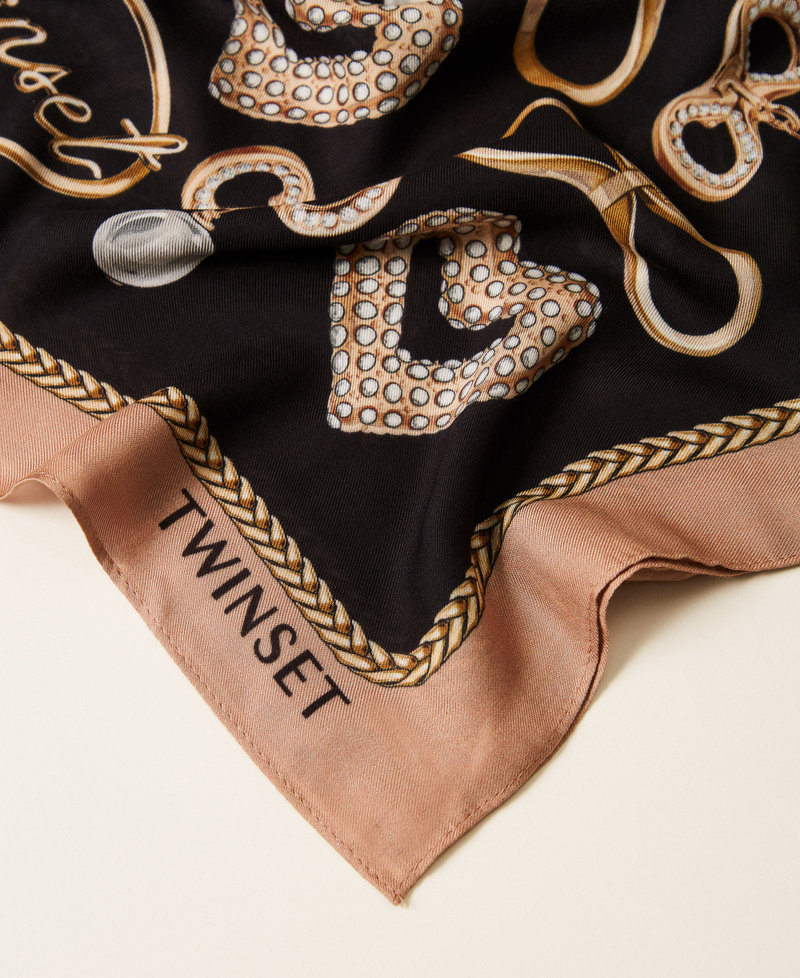 Kefiah with jewel print Black Woman 262TA4630_00006_02