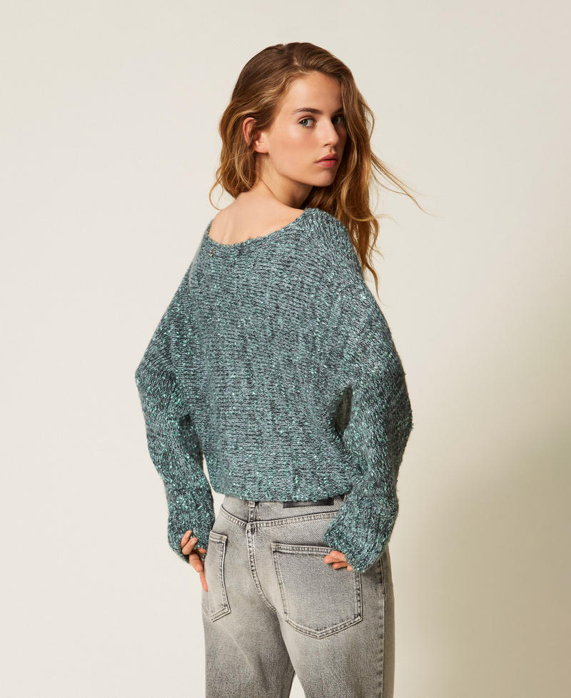 Mouline jumper Multicolour Green Woman 252AP3220_12707_03