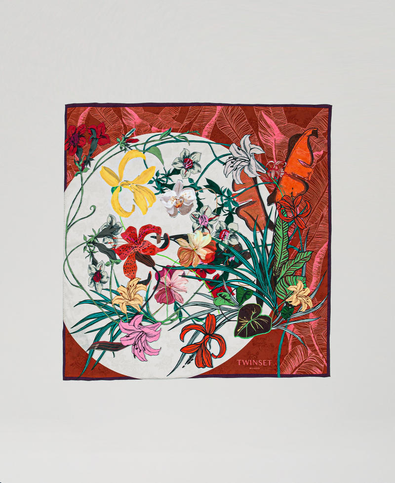 Jacquardtuch mit Blumenprint Multicolor-Print Canyonland Flowers Frau 251TA4510_12271_05