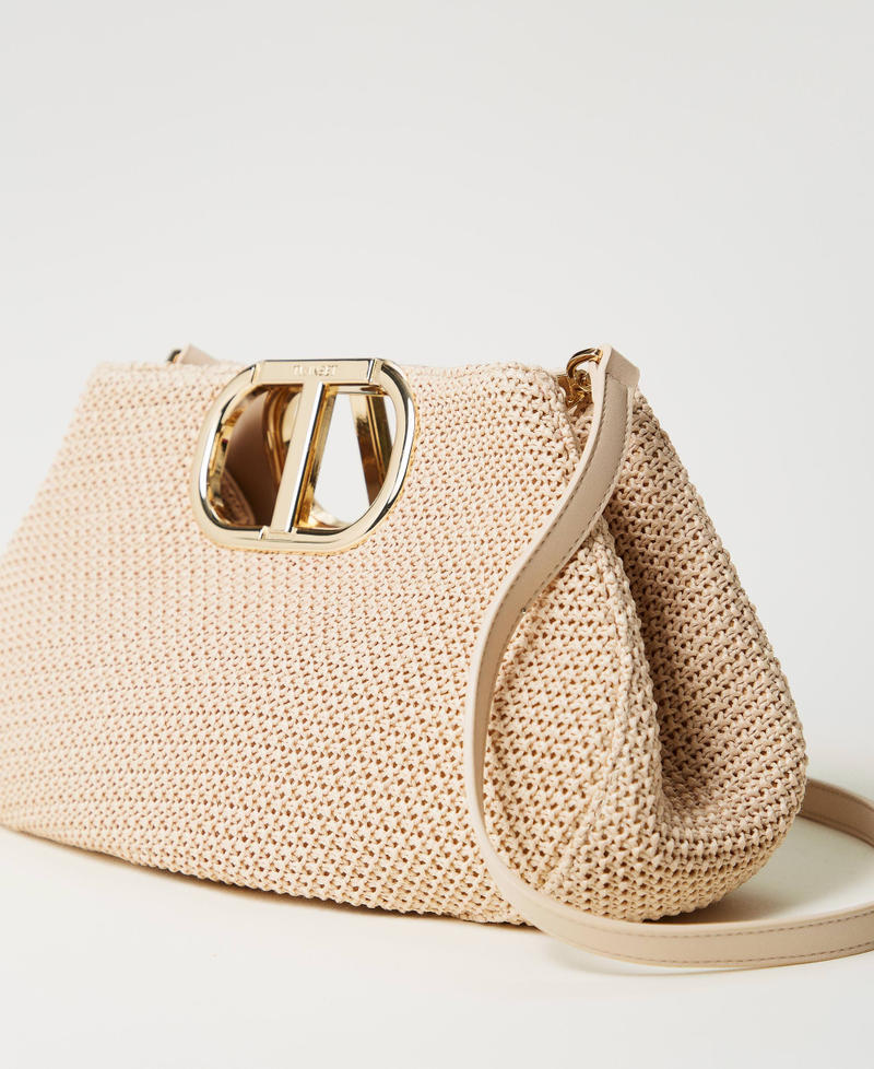 ‘Lila’ woven faux straw shoulder bag Straw Woman 251TB7241_00193_02