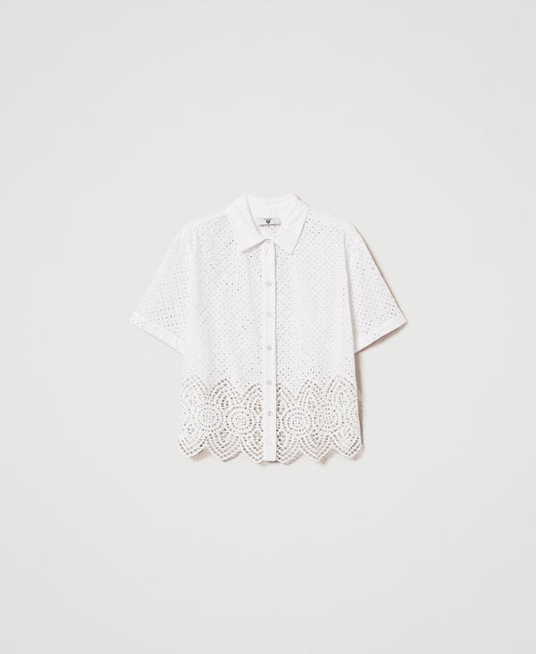 Camicia in sangallo e crochet