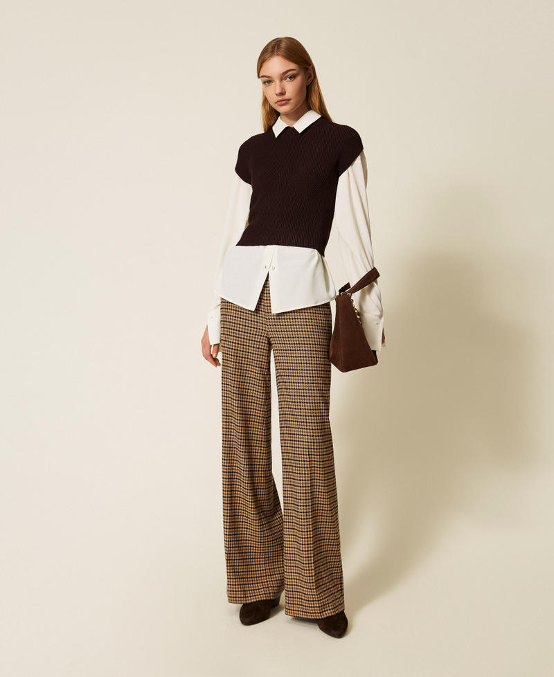 Fitted turtle neck jumper Black Chocolate Woman 252TT3550_11054_T0