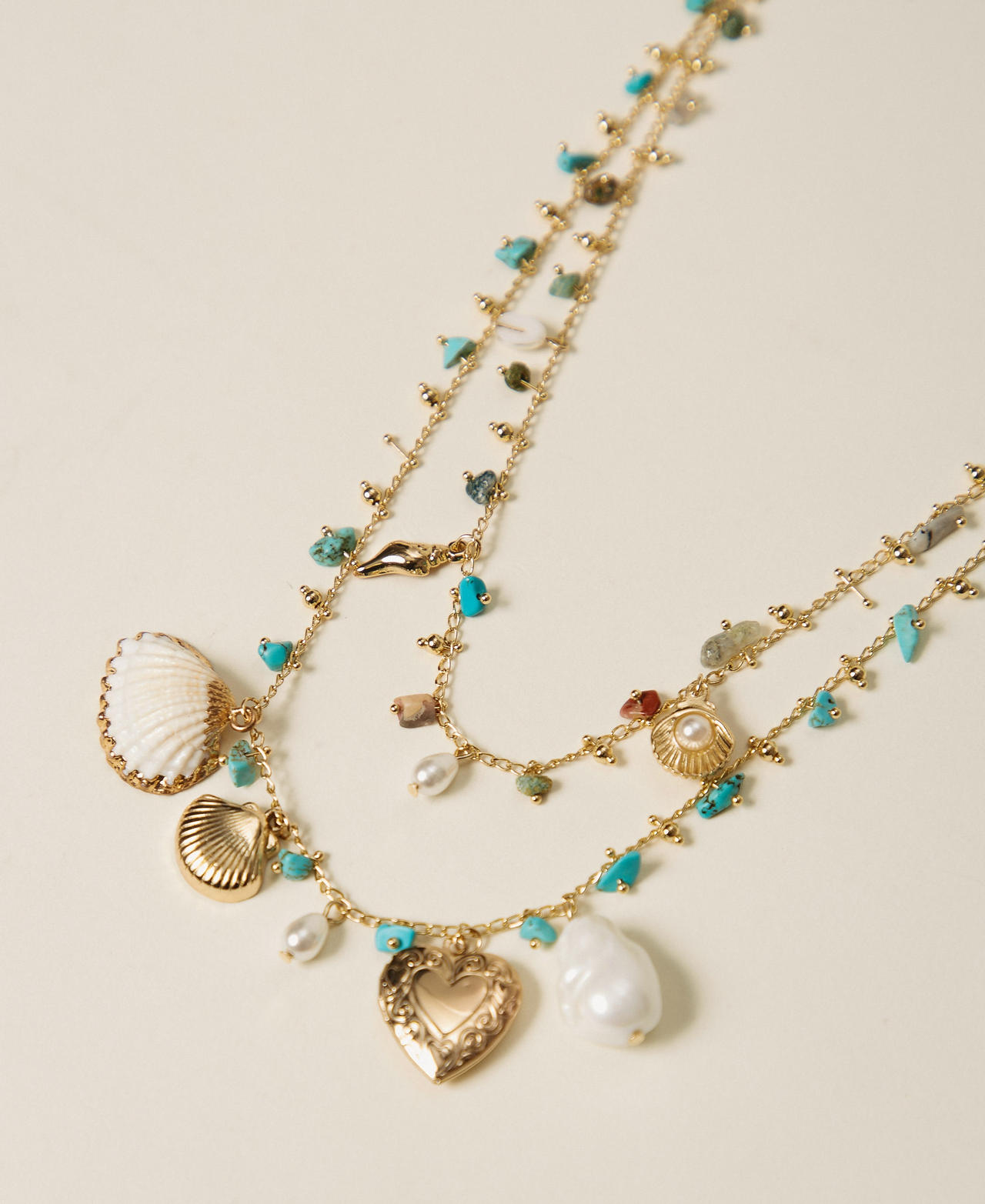 Set di collane con pietre e ciondoli Multicolor Stones Azzurro "Dusty Sky" Donna 261TO5440_13488_02