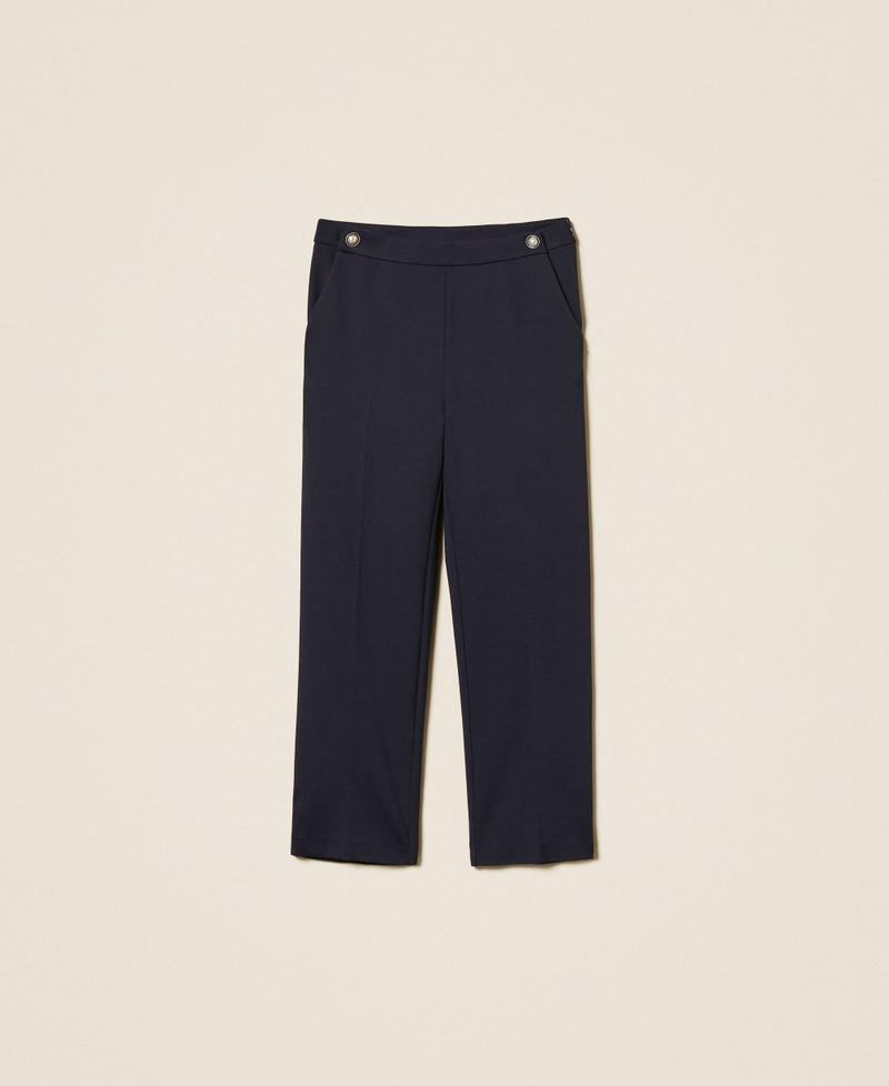 Pantal&oacute;n pitillo con decoraci&oacute;n Azul claro Mujer 261TP2383_13172_S0