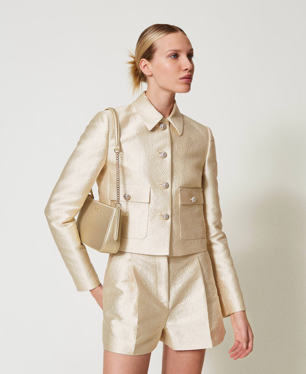 Shorts de brocado jacquard