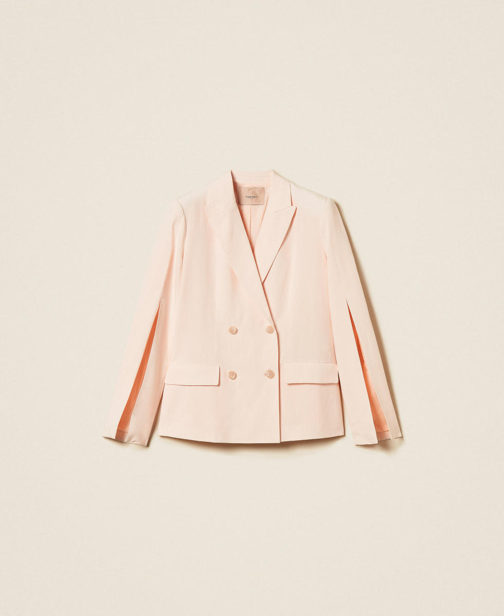 Giacca doppiopetto in misto lino