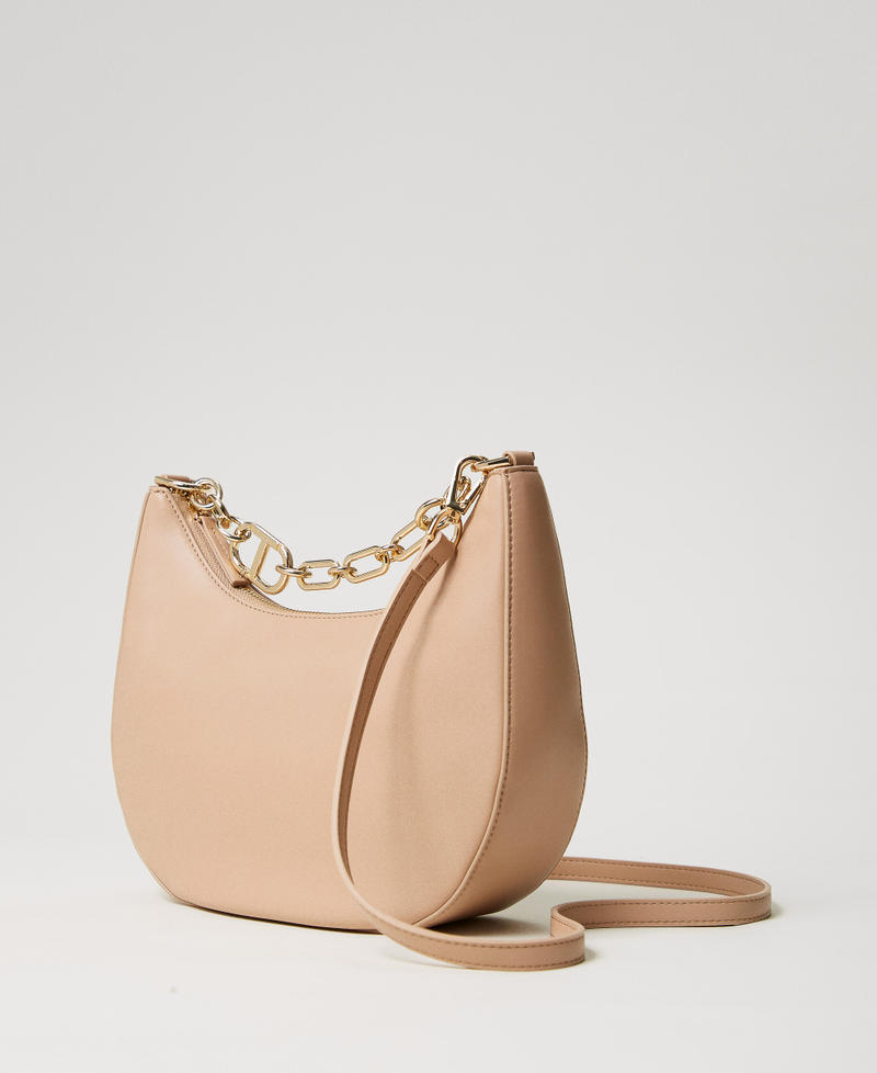 Tasche „Croissant“ mit „Oval T“-Kette "Rope"-Beige Frau 251TB7342_12145_02