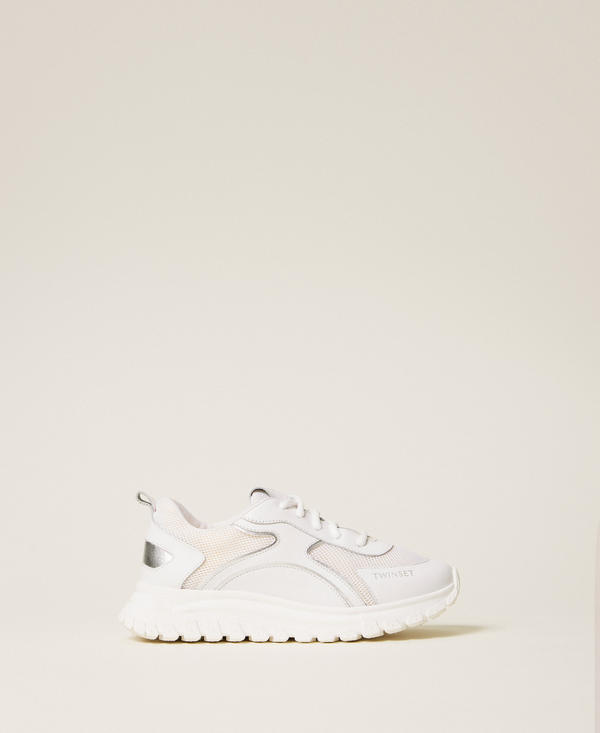 Leather running trainers