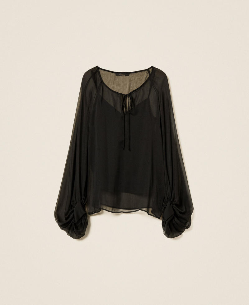 Voile blouse Black Woman 252AP2582_00006_S0