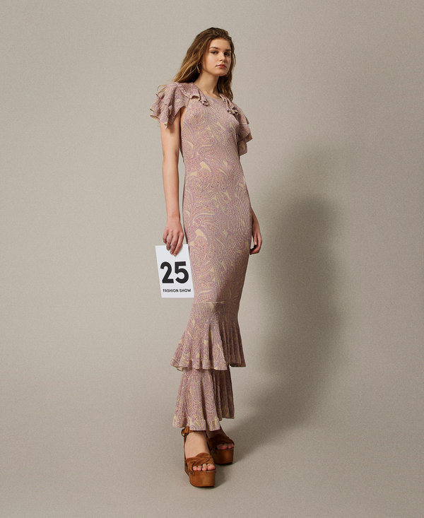 Vestido largo «Lipari» de punto con estampado
