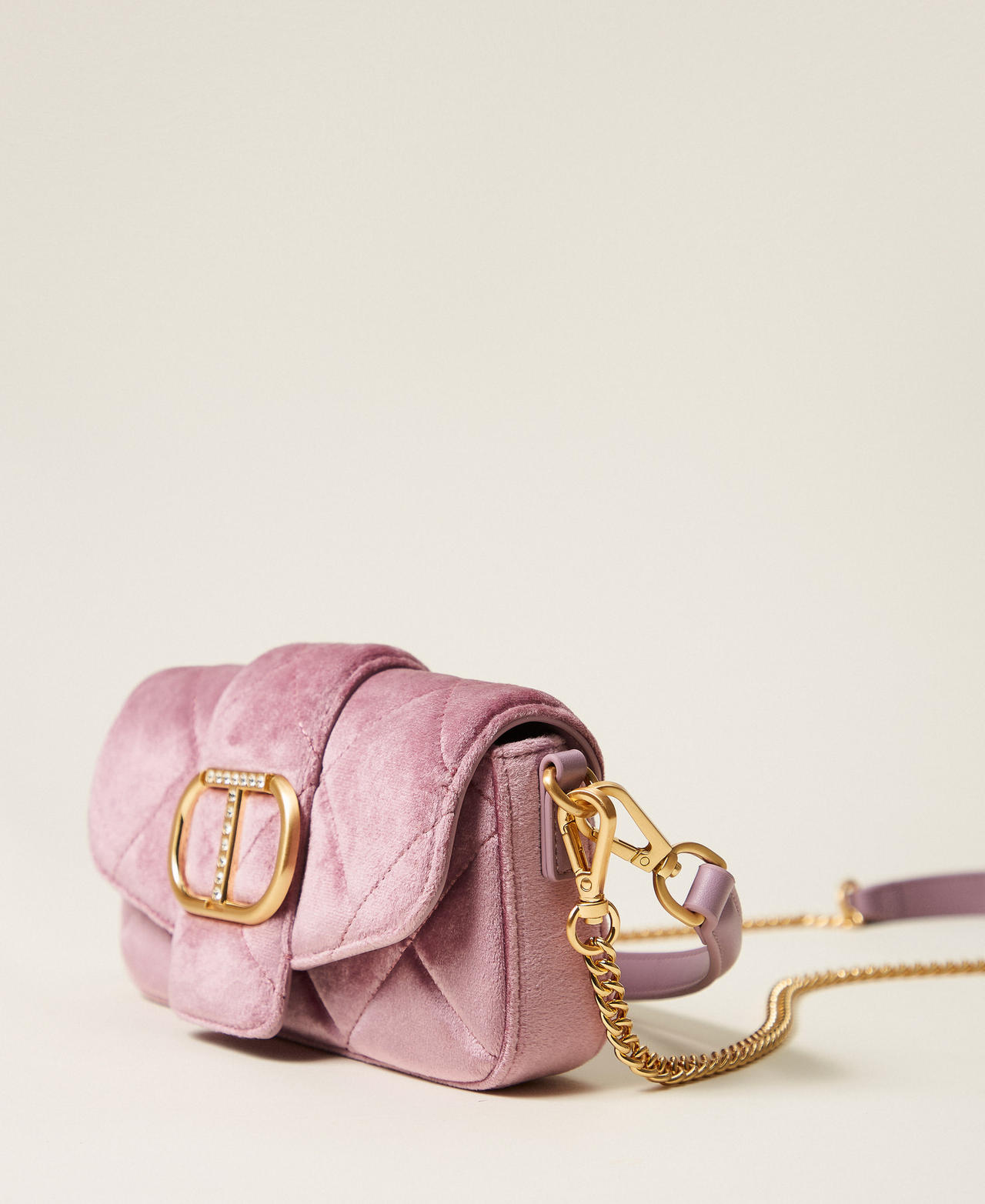 'Amie' velvet shoulder bag Rose Mauve Woman 252TB7180_12615_02