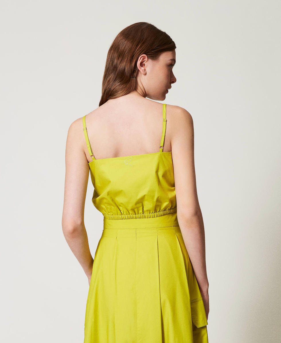 Poplin cropped top Citronelle Woman 251AP2273_00910_03